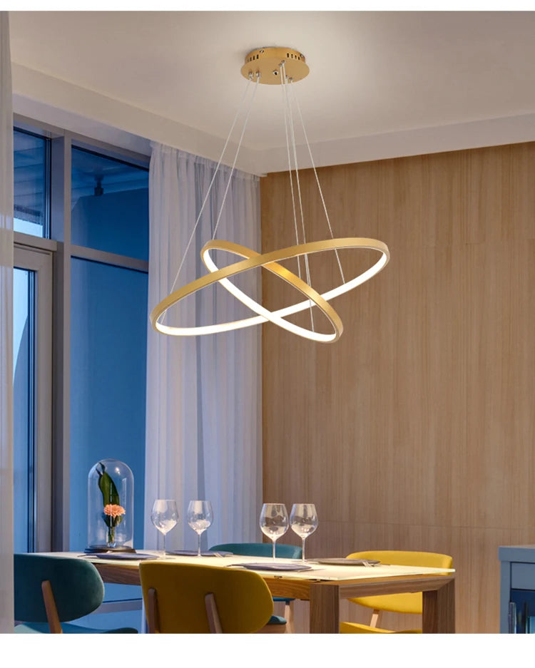 Lustre de Teto LED Moderno, Ilumine Sua Sala de Estar, Quarto e Sala de Jantar com Estilo e Elegância