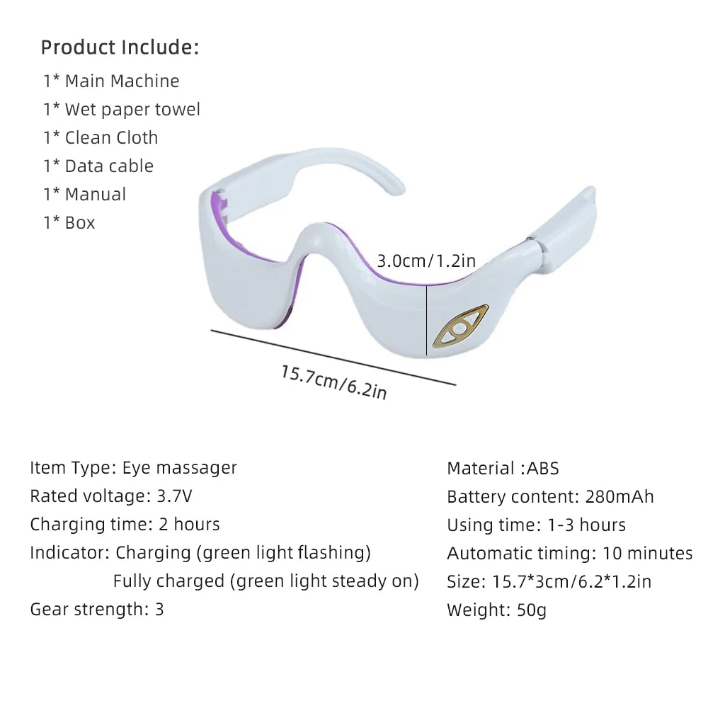 Pulso Massager para Olhos com Micro Corrente EMS e Terapia de Aquecimento Infravermelho: Seu Dispositivo de Beleza Essencial para os Olhos