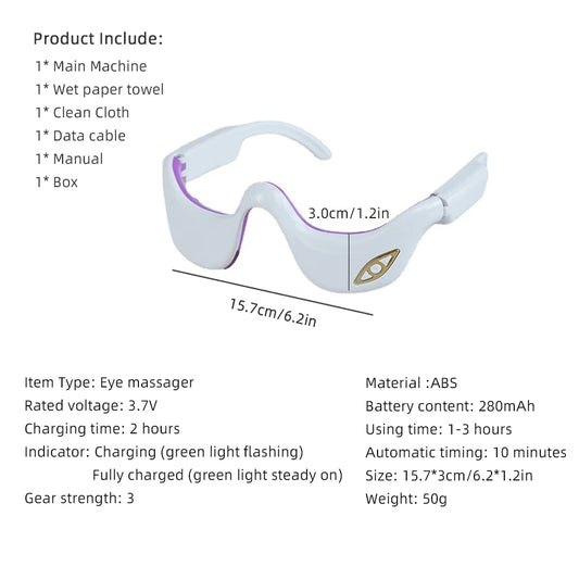 Pulso Massager para Olhos com Micro Corrente EMS e Terapia de Aquecimento Infravermelho: Seu Dispositivo de Beleza Essencial para os Olhos