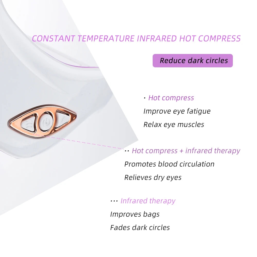 Pulso Massager para Olhos com Micro Corrente EMS e Terapia de Aquecimento Infravermelho: Seu Dispositivo de Beleza Essencial para os Olhos