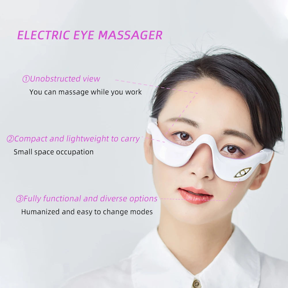 Pulso Massager para Olhos com Micro Corrente EMS e Terapia de Aquecimento Infravermelho: Seu Dispositivo de Beleza Essencial para os Olhos