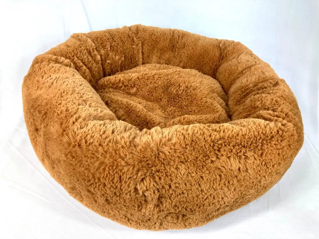 Cama Pet De Pelucia para Cachorro E Gato, Caminha Pet Redonda Macia Fofa, Cachor